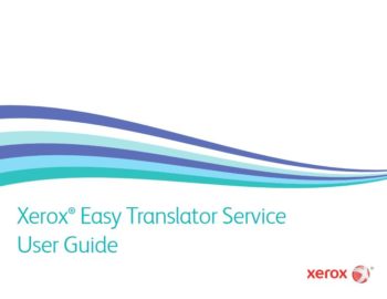 User Guide Cover, Xerox, Easy Translator Service, Northern Document Solutions, Prince-Albert, SK, Saskatchewan, Agent, Dealer, Reseller, Xerox, HP, MBM